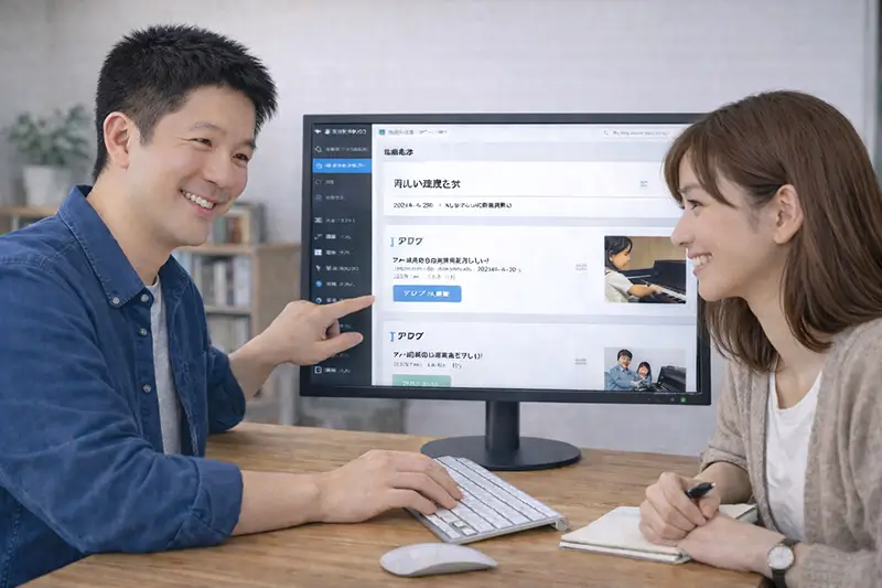 更新や管理もお任せできるイメージ